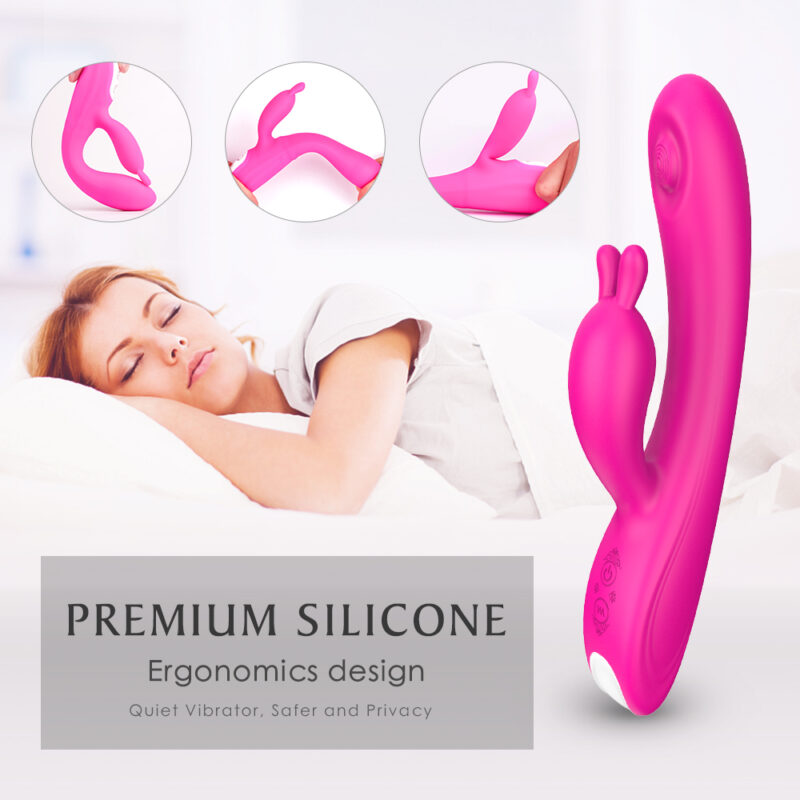 Candy Rabbit Vibrator, dual stimulation, clitoral stimulation, G-spot vibrator, body-safe silicone, adult toys, pleasure enhancement, playful design