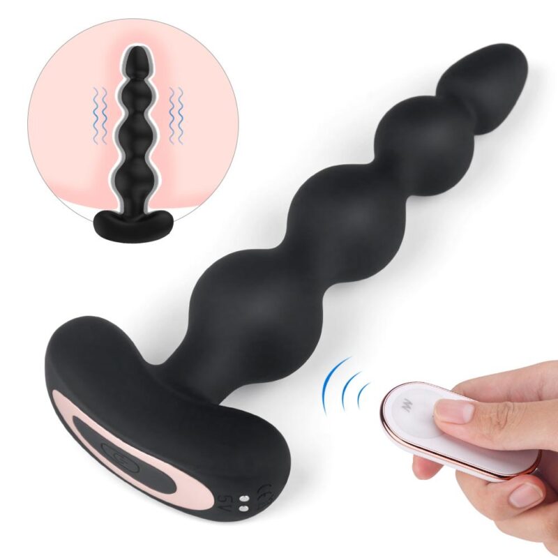 remote controlled anal beads, vibrating anal beads, anal play, adult toys, pleasure products