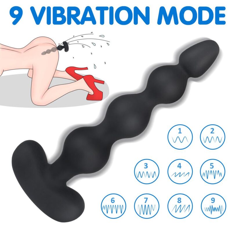 remote controlled anal beads, vibrating anal beads, anal play, adult toys, pleasure products