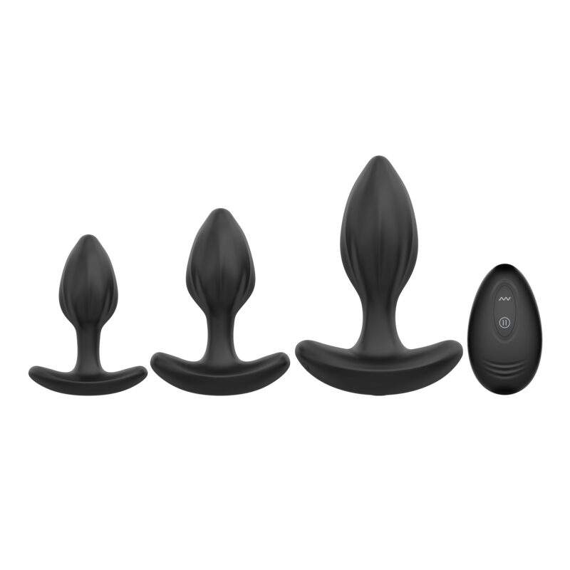 remote controlled anal plugs, anal plug set, vibrating anal plugs, adult toys, pleasure products